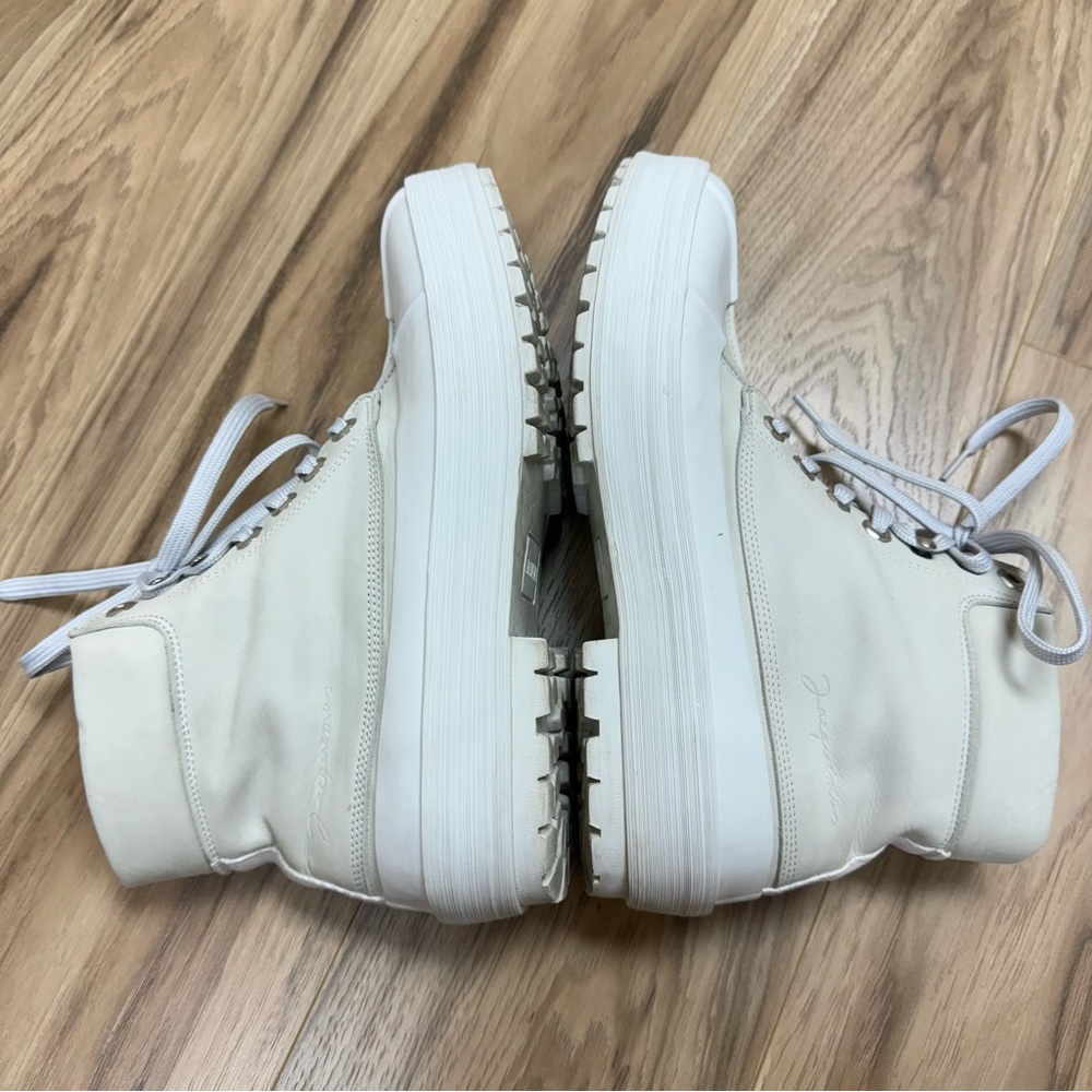 Jacquemus Les Meuniers Hautes White Rubber Leather Lace Up Ankle boots 40 - Picture 7 of 17